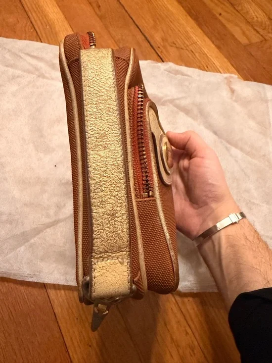 Dior Tan, Orange and Cream pouch/mini bag - Picture 2 of 7